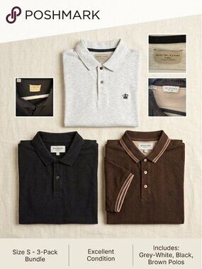 bundle of 3 cotton selected homme shirt size S regular fit